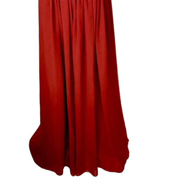Womens Plus Elegant Princess Maxi Rhinestone Prom Gown Red Sizes 3x-4x; 26-28 - Picture 10 of 16